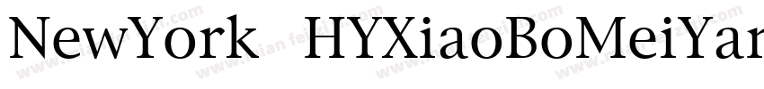 NewYork HYXiaoBoMeiYanTiW字体转换